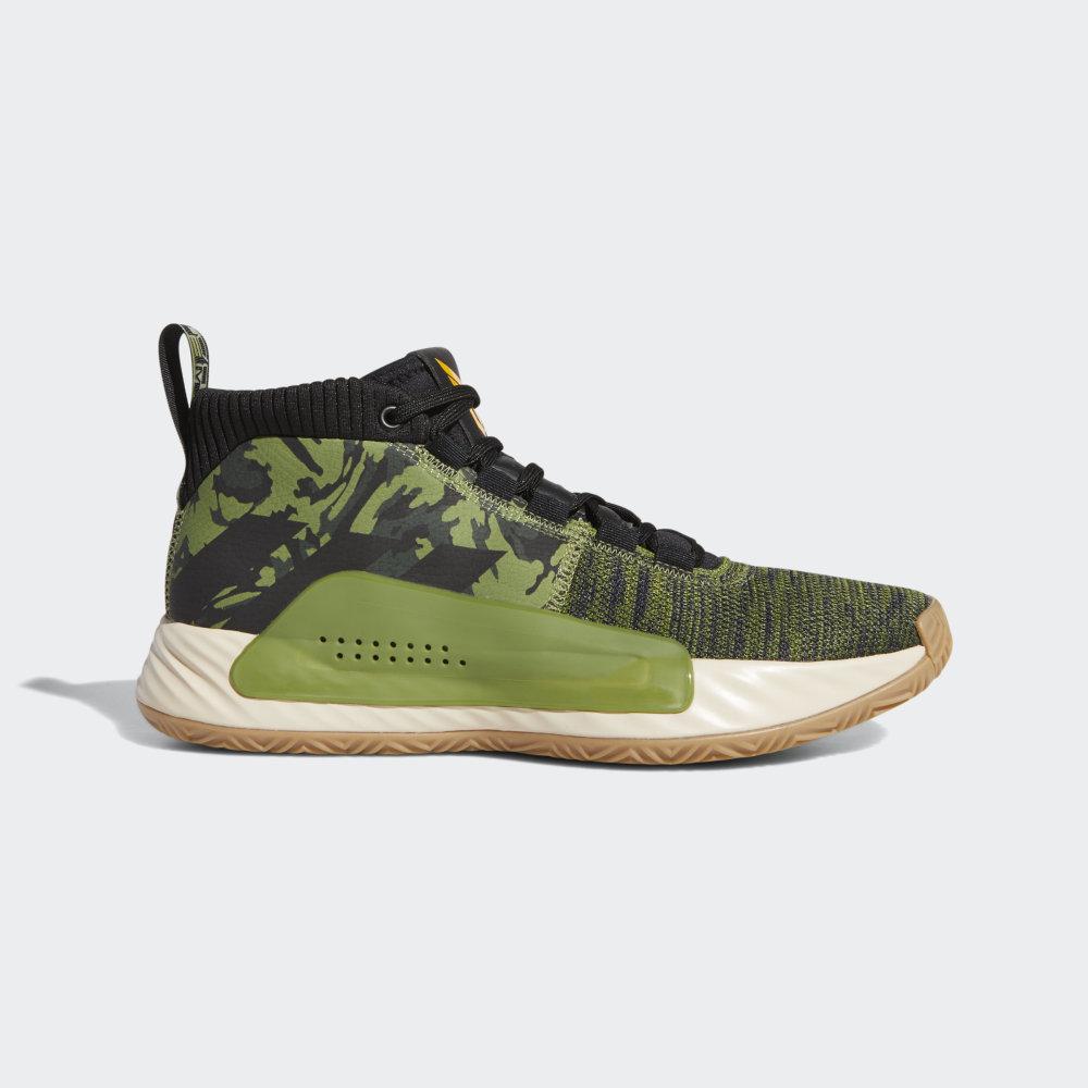 Adidas Men's Dame 5 Basketball Shoes Olive/Black/Gold Ireland EF0503